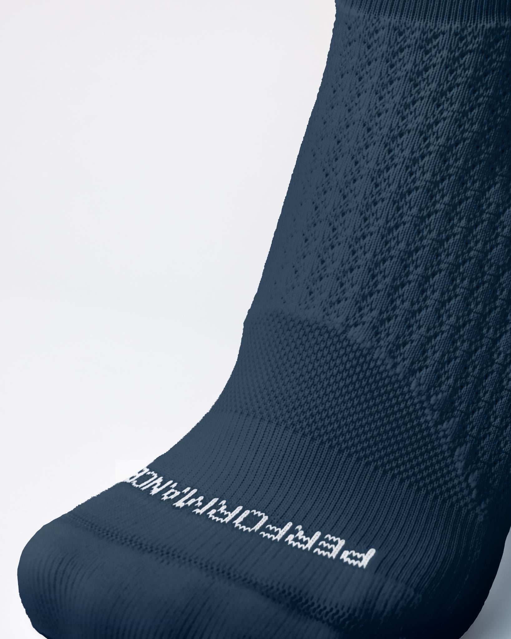 BIOSx Elite Performance Crew Compression Socks - Midnight Blue