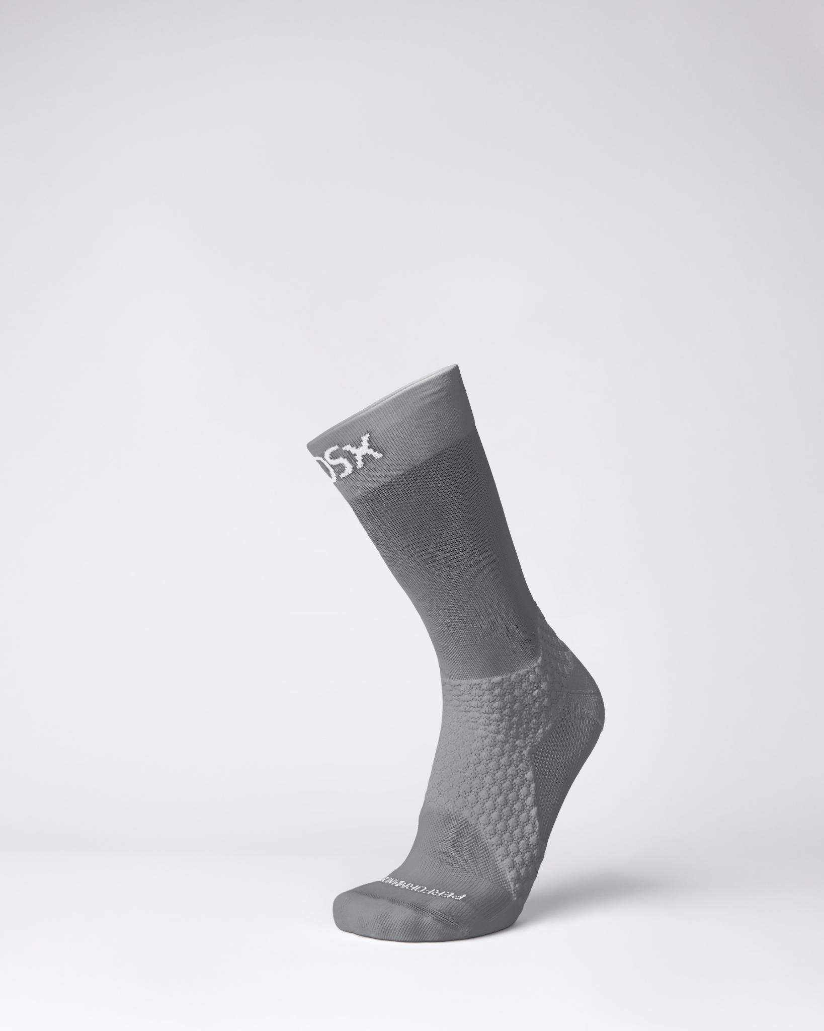 BIOSx Elite Performance Crew Compression Socks - Space Grey