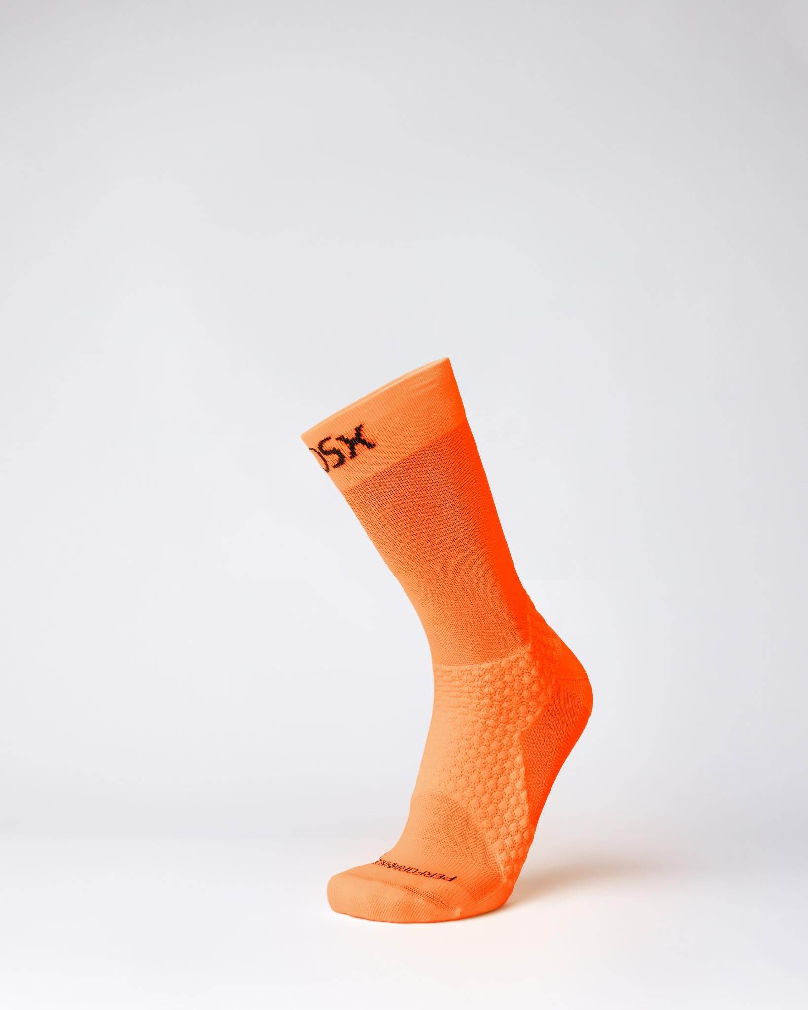 BIOSx Elite Performance Crew Compression Socks - Ignite Orange
