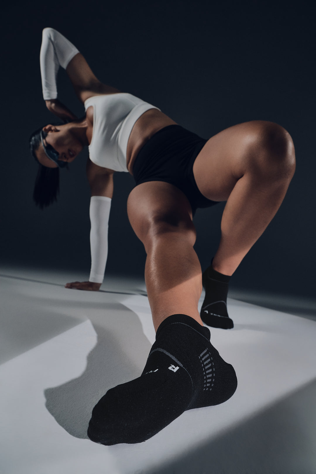 BIOSx Elite Performance No Show Tab Compression Socks - Black