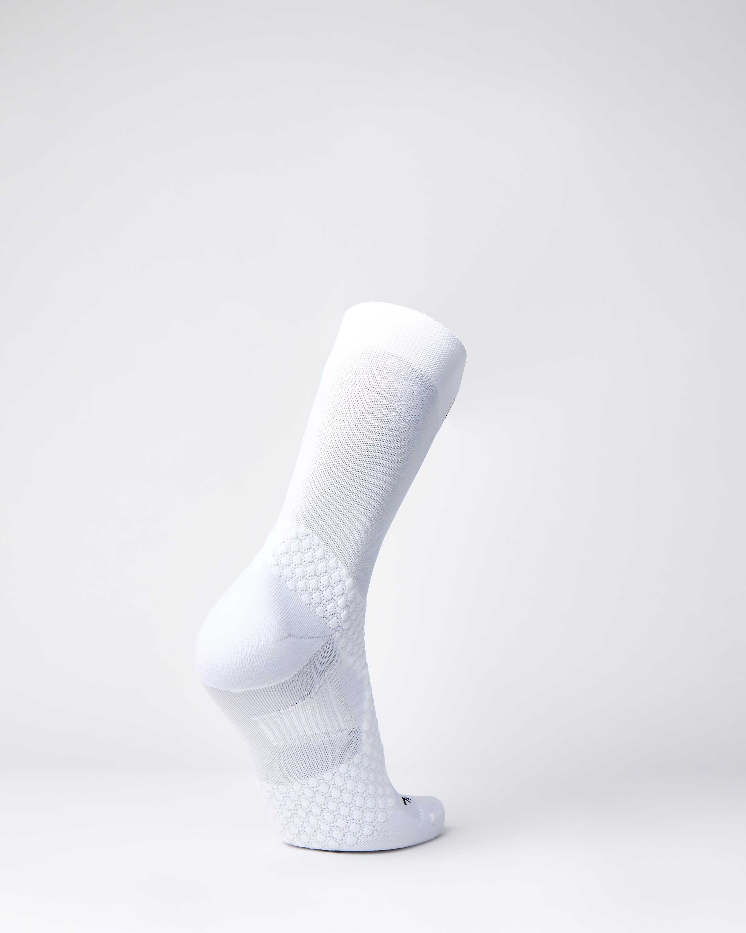 BIOSx Elite Performance Crew Compression Socks - Crisp White