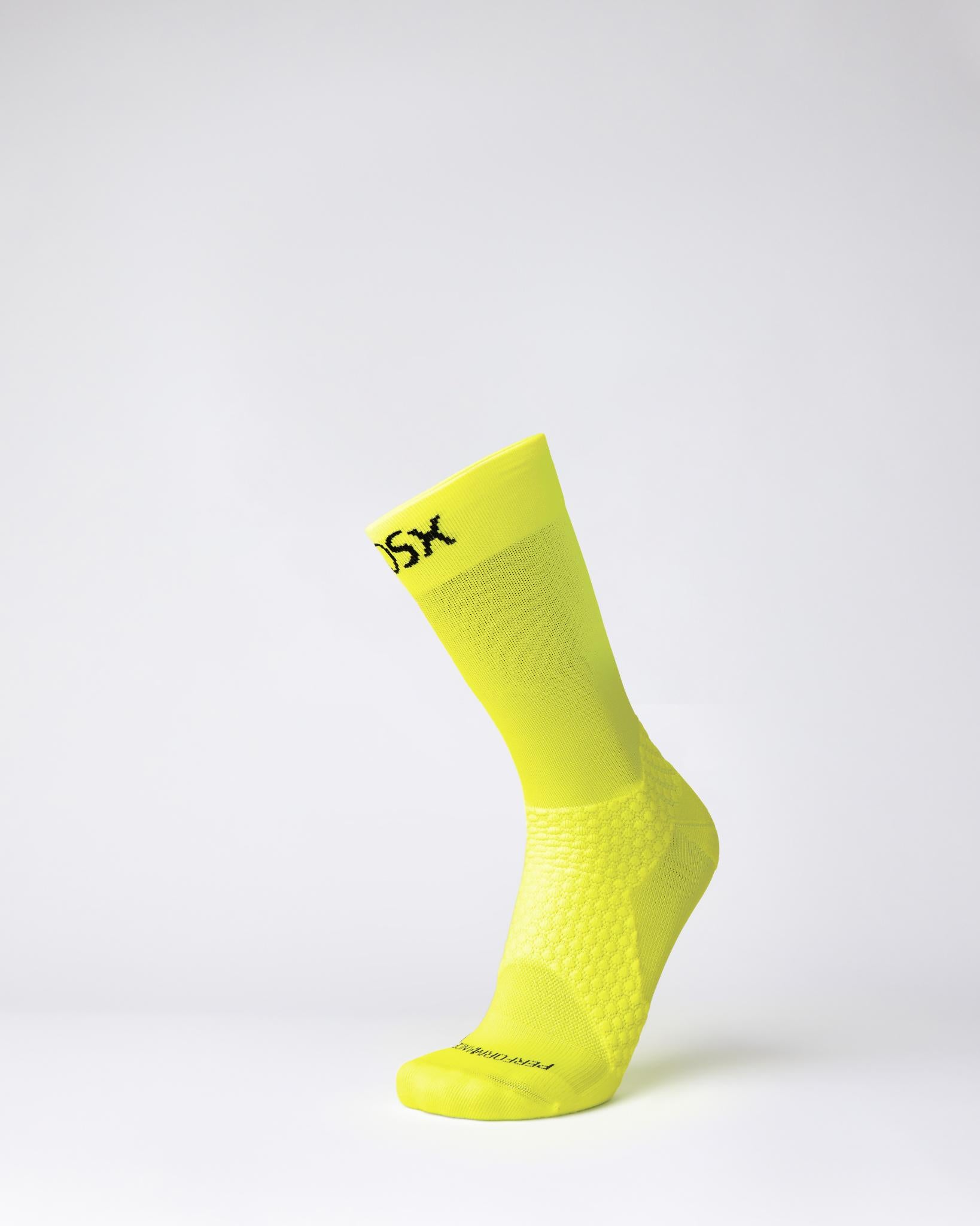 BIOSx Elite Performance Crew Compression Socks - Neon Green