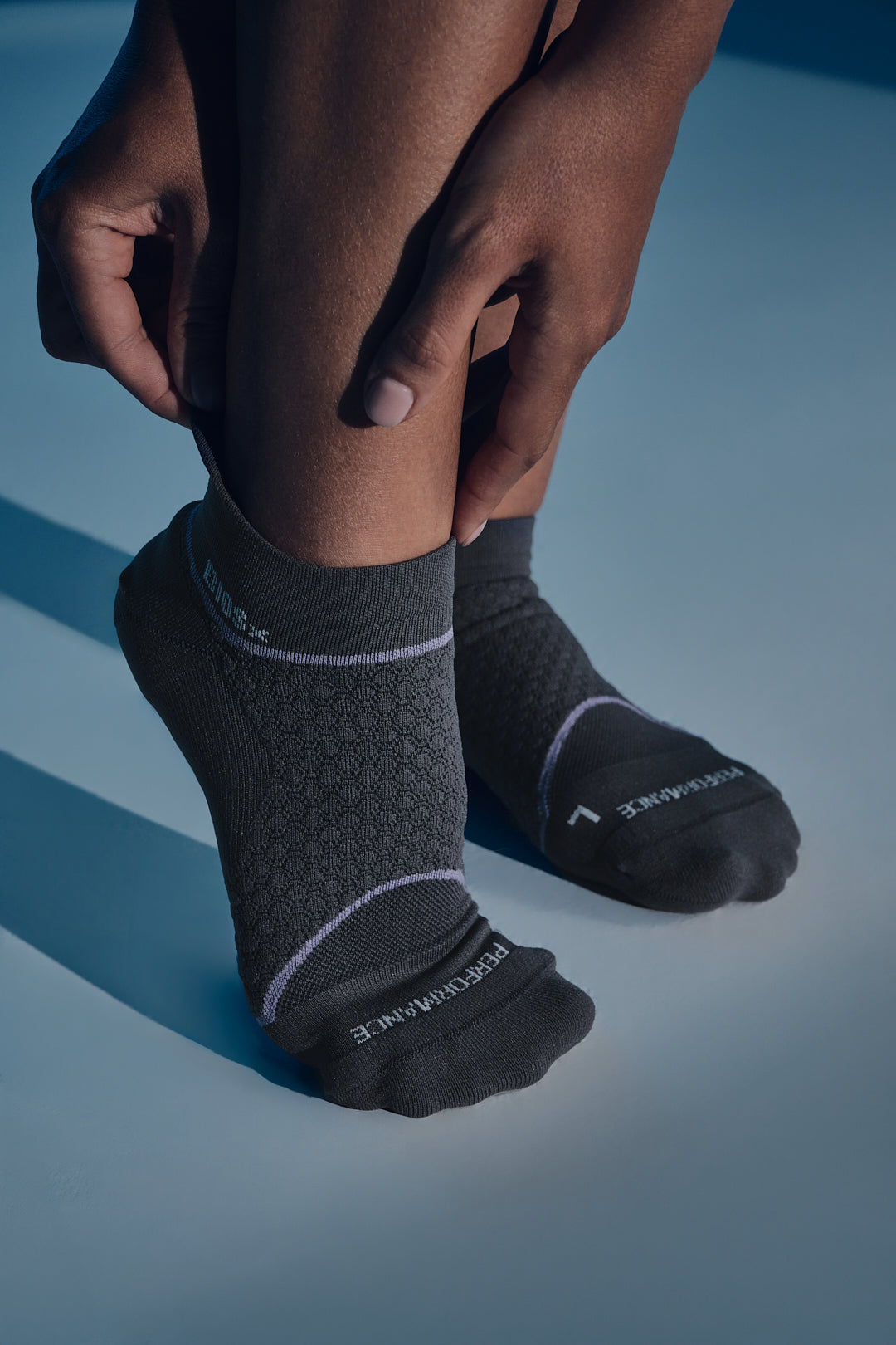 BIOSx Elite Performance No Show Tab Compression Socks - Carbon Grey