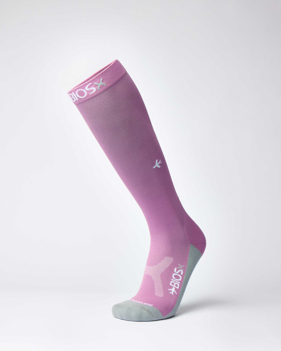 BIOSx Departures Flight Compression Socks - Luxe Lilac