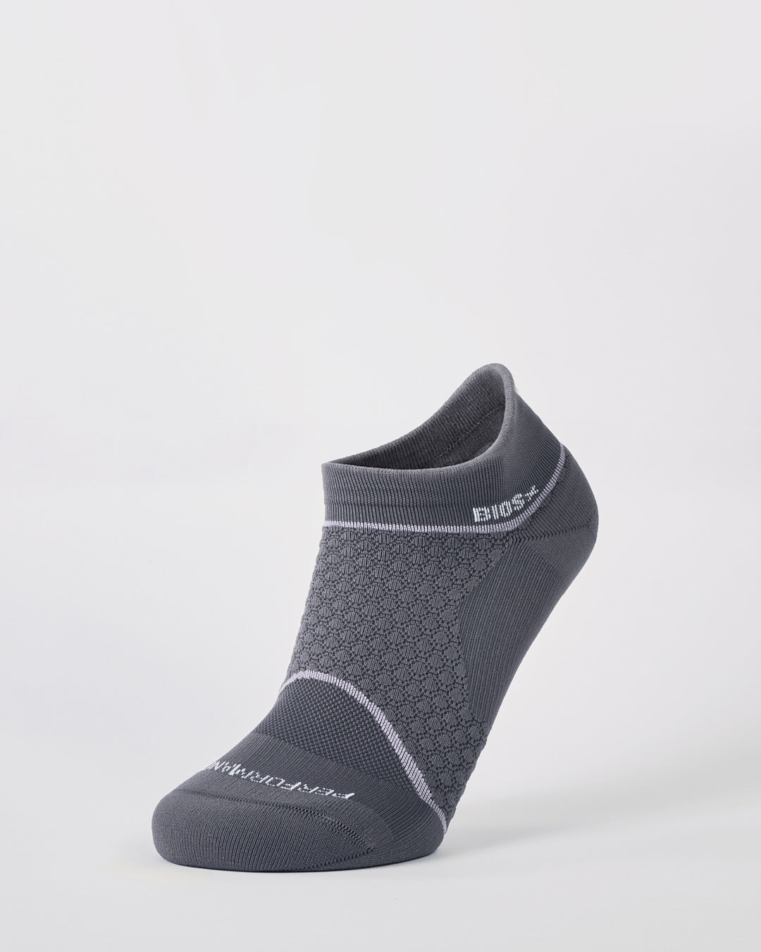 BIOSx Elite Performance No Show Tab Compression Socks - Carbon Grey