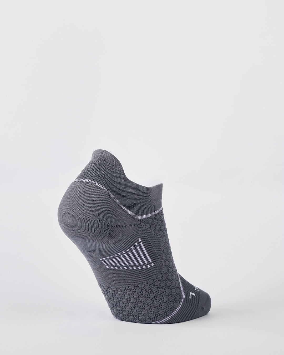 BIOSx Elite Performance No Show Tab Compression Socks - Carbon Grey