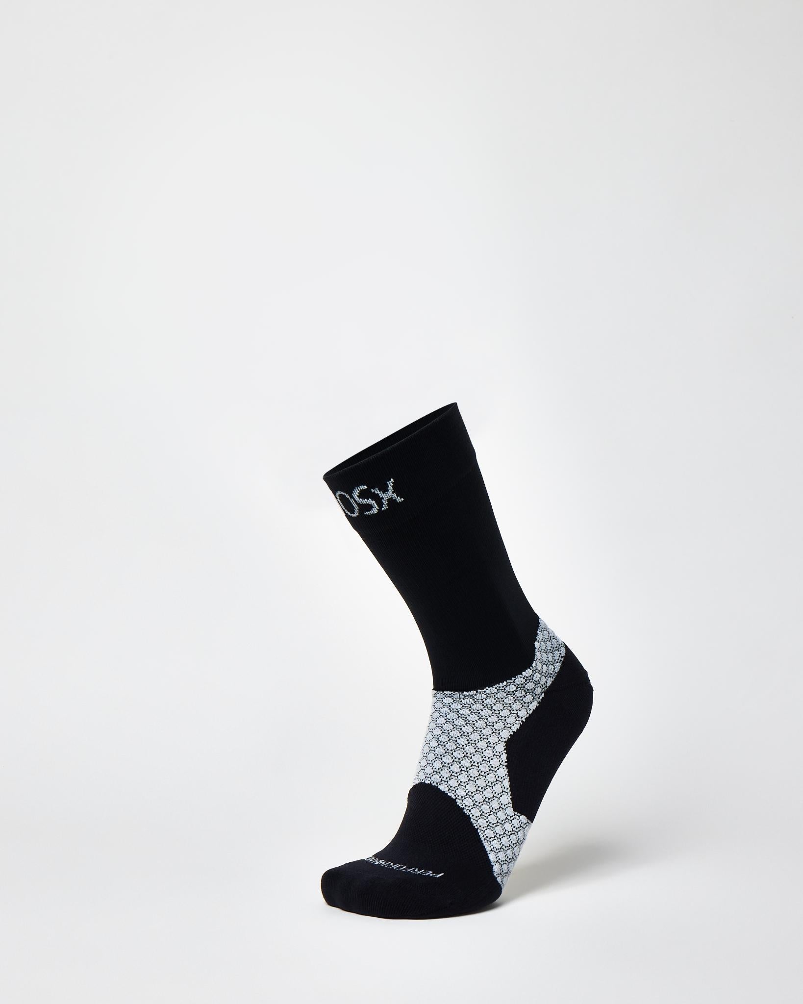 BIOSx Elite Performance Crew Compression Socks - Black
