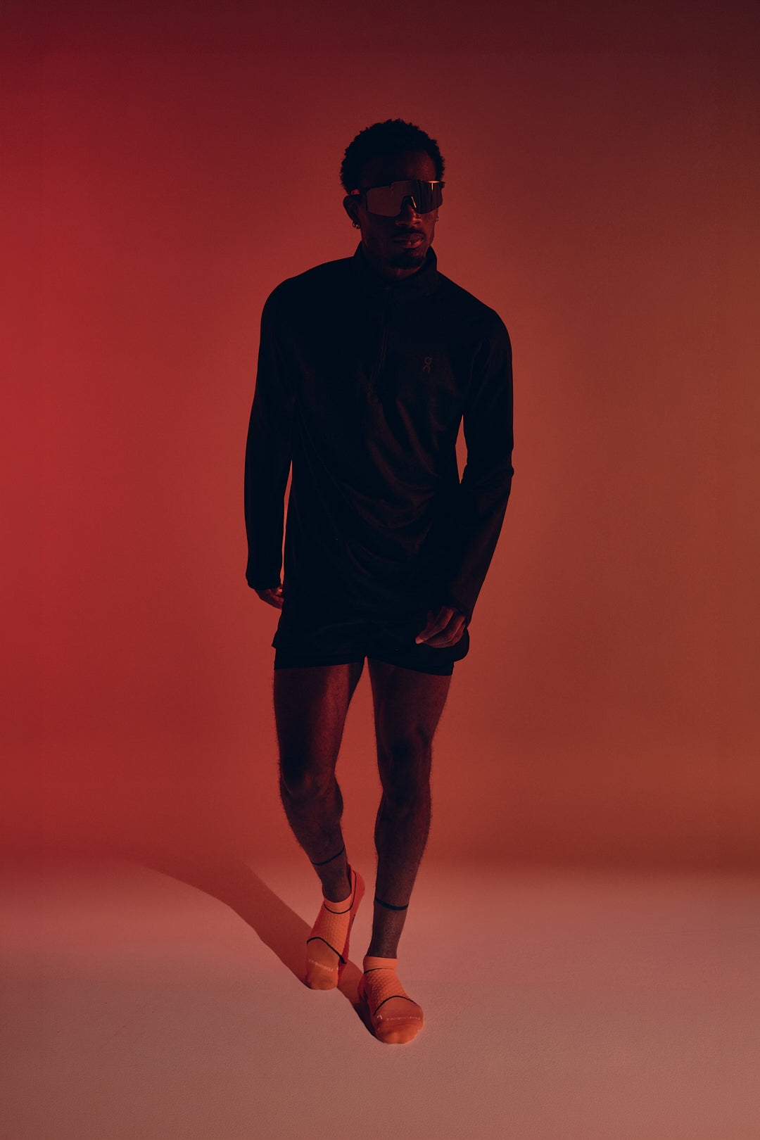 BIOSx Elite Performance No Show Tab Compression Socks - Ignite Orange