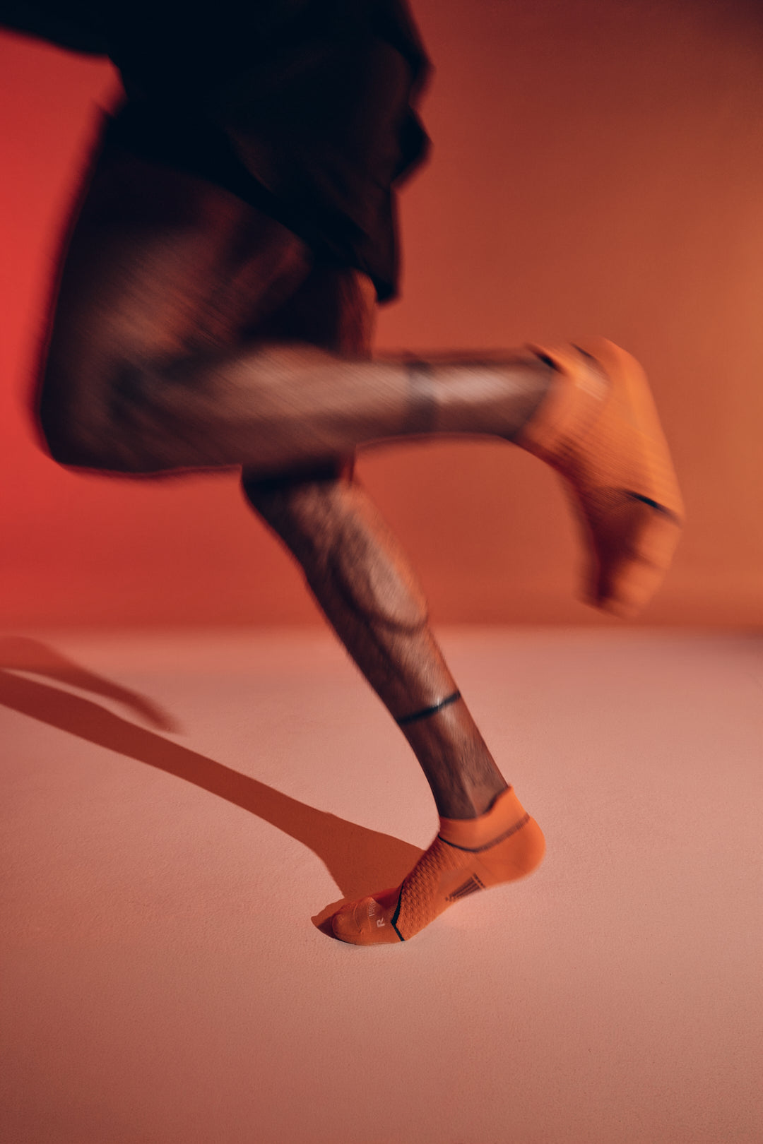 BIOSx Elite Performance No Show Tab Compression Socks - Ignite Orange